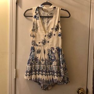 Blue Floral romper from LF